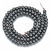 Non-magnetic Synthetic Hematite Beads Strands G-Q892-4mm-3