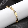 304 Stainless Steel Rhinestone Cup Chain Bracelets for Women BJEW-F488-26E-G-2