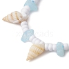 Dyed Natural White Jade Braided Bead Bracelets BJEW-JB10358-01-3