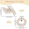 Fingerinspire 4Pcs 2 Styles Alloy Rhinestone Shoe Decoration DIY-FG0004-73-2