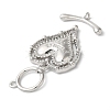 Brass Micro Pave Clear Cubic Zirconia Toggle Clasps KK-N254-80P-3