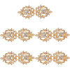 5Pcs Alloy & Crystal Rhinestone Snap Lock Clasps FIND-FH0008-91G-1