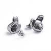 Retro 304 Stainless Steel Stud Earrings EJEW-L248-011AS-2