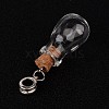 Teardrop Glass Wishing Bottle European Dangle Charms X-PALLOY-JF00162-08-2