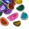 Mixed Electroplate Gemstone Natural Agate Slices G-L138-06-1