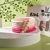 Handmade Polymer Clay Heishi Beads Stretch Bracelets Set with Heart Pattern Beads for Women BJEW-JB07449-3
