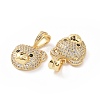 Brass Micro Pave Cubic Zirconia Pendants ZIRC-F136-01G-01-3