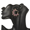 Glass Beaded Hoop Earrings EJEW-MZ00750-02-2