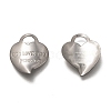 Non-Tarnish Valentine's Day 304 Stainless Steel Pendants STAS-H130-11P-2