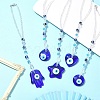 Handmade Evil Eye Lampwork Pendant Decoration HJEW-JM01190-2