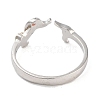 Dog Brass Open Cuff Rings for Women RJEW-S416-01G-3