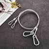 4Pcs 2 Style 304 Stainless Steel Safety Chain Wire Rope AJEW-SZ0001-71-3