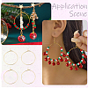 100Pcs 304 Stainless Steel Hoop Earring Findings STAS-BBC0009-65-6