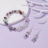 Natural Fluorite Chips Beaded Jewelry Set X-SJEW-JS01232-02-2