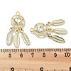 Rack Plating Alloy Rhinestone Pendants PALLOY-F311-19G-01-3