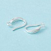 Brass Micro Pave Clear Cubic Zirconia Ear Hooks ZIRC-P100-05S-3