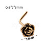 304 Stainless Steel L Shaped Flower Nose Studs WG137BA-09-1