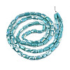 Electroplate Opaque Solid Color Glass Beads Strands EGLA-N002-25-A06-2