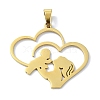 304 Stainless Steel Pendants STAS-C097-12G-1