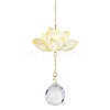 Brass Hollow Lotus Hanging Ornaments HJEW-E012-03G-01-3