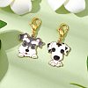 Dog Alloy Enamel Pendant Decorations HJEW-JM02659-1