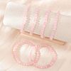 Natural Rose Quartz Beaded Stretch Bracelets BJEW-D446-B-11-7