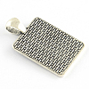 Tibetan Style Rectangle Alloy Pendant Cabochon Settings TIBEP-Q051-37AS-RS-2