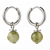 Natural Qinghai Jade Beads Earrings for Girl Women Gift EJEW-JE04607-02-2