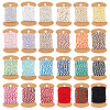 24 Cards 24 Colors Tow Tone Cotton Thread OCOR-WH0047-53-1