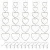 DELORIGIN DIY 304 Stainless Steel Heart Dangle Earrings Making Kit DIY-DR0001-41-1