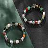 Natural Mixed Gemstone Beaded Stretch Bracelets for Women Men BJEW-M049-04C-2