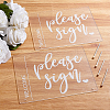 SUPERFINDINGS 2Pcs Custom Word Acrylic Display Holder AJEW-FH0001-77-4