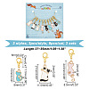 Cat Pendant Stitch Markers HJEW-AB00328-2