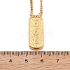 304 Stainless Steel Rectangle Number Pendant Necklaces NJEW-D300-01G-06-5