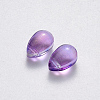 Transparent Spray Painted Glass Charms GLAA-R211-03-E01-2