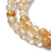 Natural Gold Rutilated Quartz Beads Strands G-B090-A30-03-4