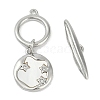 Brass Micro Pave Clear Cubic Zirconia Toggle Clasps KK-K391-27P-2