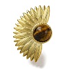 Round Natural Tiger Eye Finger Rings RJEW-Q822-47G-02-1