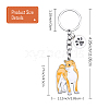 WEWAYSMILE Dog Keychain Car Keychain Pet Pendant Key-Ring Lovely Dog Key-ring Portable Metal Keychain Gift for Pet Lover Birthday Puppy Theme Party Supplies (Akita Dog) JX804A-2