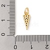 Brass Micro Pave Clear Cubic Zirconia Pendants ZIRC-P121-02G-3