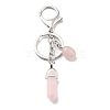 Natural Rose Quartz Keychain KEYC-M022-05H-1