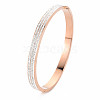 Crystal Rhinestone Triple Line Bangle BJEW-N017-004RG-3