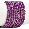 Heated Natural Sugilite Beads Strands G-B193-B01-3mm-2