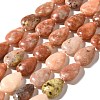 Natural Plum Blossom Jade Beads Strands G-I377-A11-2