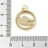 Brass Micro Pave Clear Cubic Zirconia Pendants KK-Q813-03G-4