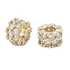 Brass Micro Pave Cubic Zirconia Beads KK-K297-45KCG-1