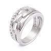 Tarnish Resistant Unisex 304 Stainless Steel Finger Rings RJEW-K233-12-P-3