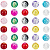 250Pcs 10 Colors Spray Painted Crackle Glass Beads CCG-PA0001-05-7