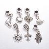 Tibetan Style Alloy European Dangle Charms MPDL-J041-AS-2