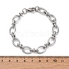 Tarnish Resistant 304 Stainless Steel Oval Link Chain Bracelets BJEW-Z011-12P-4